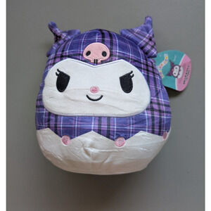 NWT Squishmallows 6.5" Hello Kitty Plaid Kuromi